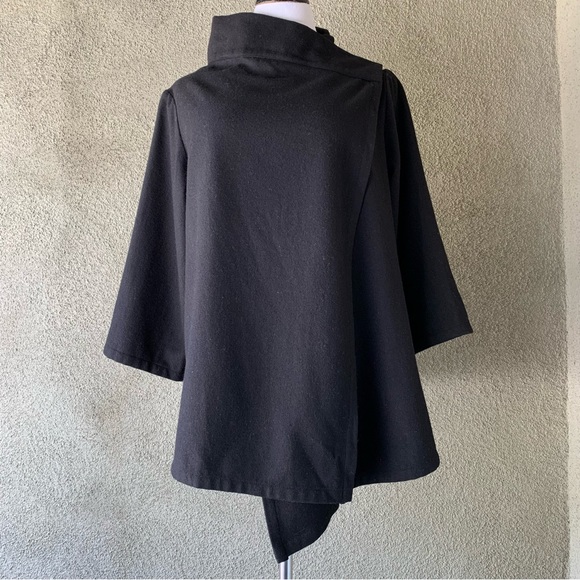 “Isabel Oliver” Black Wool Blend Shawl Jacket size S - Picture 3 of 12